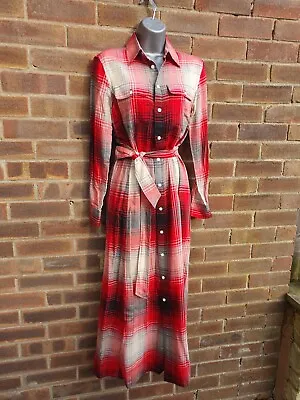Polo RALPH LAUREN Red Plaid Check Design Shirt Dress • £35