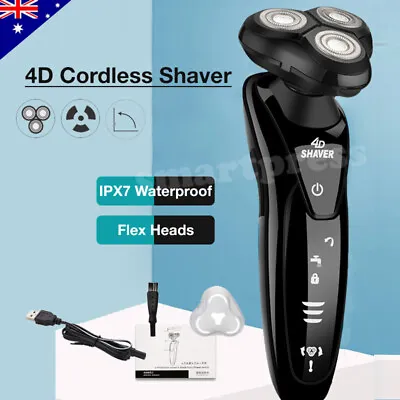 4D Electric Shaver USB Charging Cordless Razor 3-Head Floating Men's Trimmer • $23.95