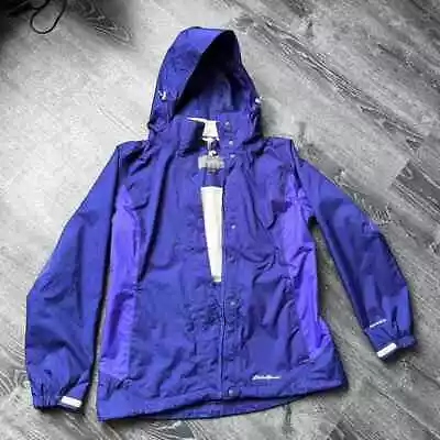 Eddie Bauer Lightweight Blue Purple Weatheredge Windbreaker Rain Jacket Medium • $21.99