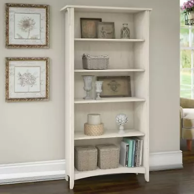 White Antique Shelf Book Case Furniture Storage CLASSIC VINTAGE DECOR Tier Wood  • $188.73