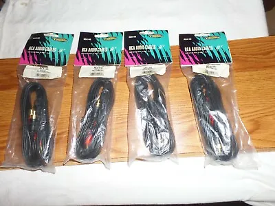 $6.95 • Buy 4 Sets Of 14Ft Tsunami Audio Cables Dual RCA 2 Male To 2 Male Gold-Plated 