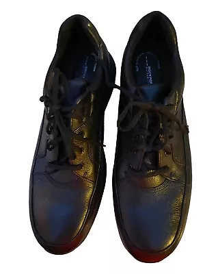 Sz 13 Black Shoes Rockport Mens Edge Hill 2 Lace Up Leather Casual Walking • $22.50