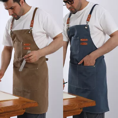 Unisex Canvas Tool Work Shop Apron Heavy Duty Woodworking Chef Workshop  • $20.56