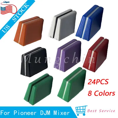 24PCS 8 Colors DJ Slider Fader Cross Fader Knob Caps For Pioneer DJM Mixer • $18.15