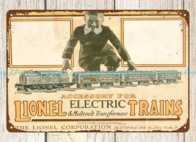 LIONEL STANDARD GAUGE Model Train Railroad Toy Metal Tin Sign Plaque Wording • $18.96