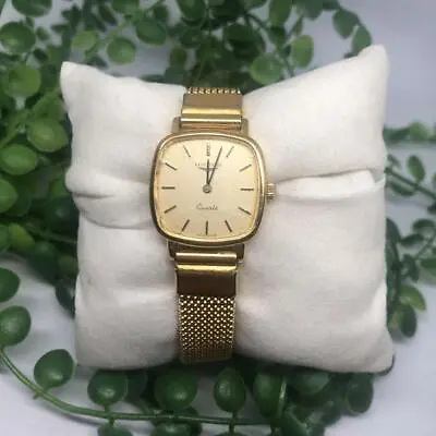 Longines Quantx Watch Quartz Women's Vintage Made Dial Swiss Square Gold • $73