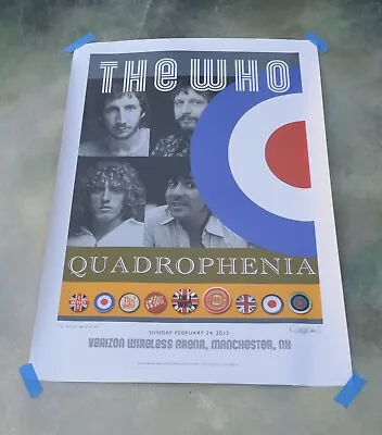 The Who Quadrophenia Signed Lithograph Poster Tour 2013 Manchester NH • $299