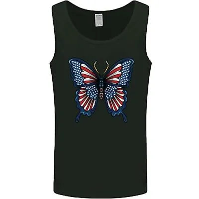 £11.99 • Buy American Butterfly Flag USA July 4th Mens Vest Tank Top