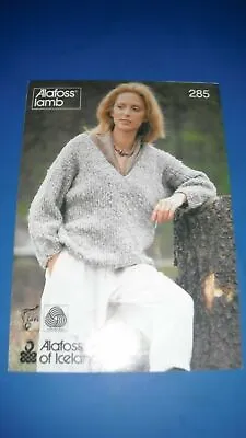 Alafoss Lopi Women's Sweater Knitting Pattern 285 • £5.50