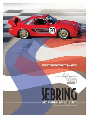 Vintage Goodwood Porsche Art Reproduced Poster Homeoffice Size Huge 33x23 Inch • £14.02