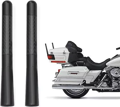 4.7 In Motorcycle Radio Antenna Carbon Fiber 2pcs For Harley Davidson Glide Tour • $6.42