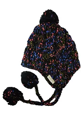 NEFF Women's Black Multicolor Ainsley Beanie Hat NWT • £9.64