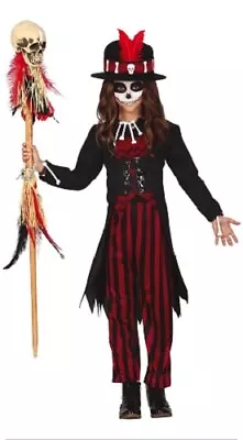 Girls Witch Doctor Costume Fancy Dress Voodoo James Bond Halloween Kids Outfit • £24