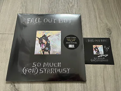 Fall Out Boy So Much (For) Stardust - Black Gold Swirl Vinyl SIGNED Art Card LP • £79.99