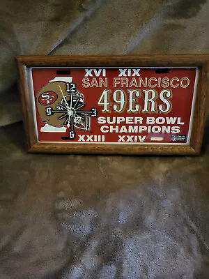Vintage San Francisco 49ers Super Bowl Champions NFL Wall Clock (Tested - Works) • $44.99
