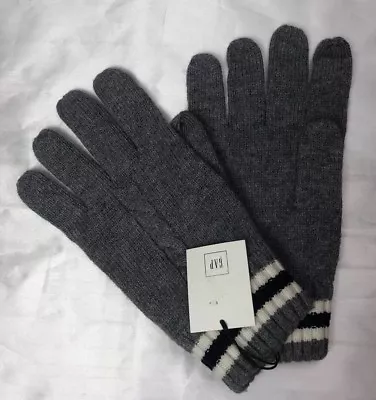 NWT GAP Mens Gray And Navy Touchscreen Smartphone Gloves Wool Blend • $14.99