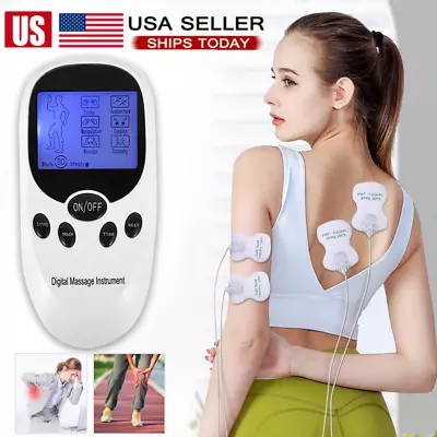 Tens Unit Muscle Stimulator Pulse Massager Electronic Rechargeable Pain Relief  • $12.99