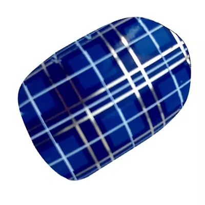 SCOTTISH TARTAN Blue CHIX NAILS Vinyl Nail Wraps Foils RUGBY Football Hogmanay • $9.33