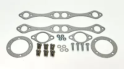 Exhaust Manifold Header Gaskets + Bolts Kit 283 305 350 400 V8 Engines • $26.95