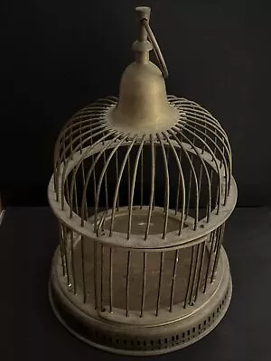 Vintage  Solid Brass Bird Cage 12  Tall For Decoration • $42