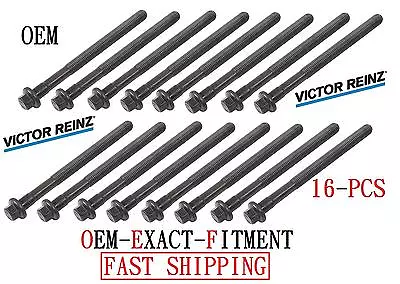 Set Of 16 - Volvo 960 S40 S60 C70 Xc90 Victor Reinz Cylinder Head Bolts -6842347 • $45.92