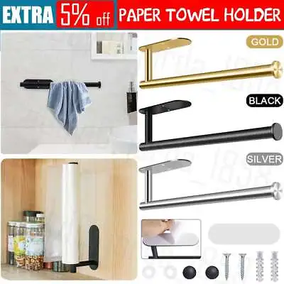 $10.95 • Buy Toilet Paper Roll Holder Bathroom Towel StainlessSteel Storage Hook Wall Mounted