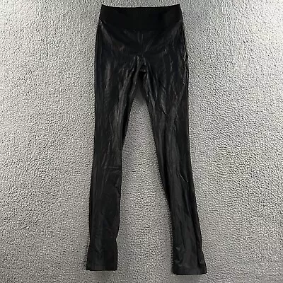 BCBGMAXAZRIA Womens Pants Black Size XS Leggings Ankle Zip 100% Polyurethane • $23.49