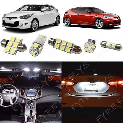 8x White LED Lights Interior Package Kit For 2012-2017 Veloster + Tool YV1WT • $11.24