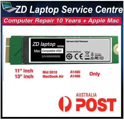 $158 • Buy 250GB 256GB SSD For Mid 2012 Apple Mac MacBook Air 11  A1465 13  A1466 Upgrade 