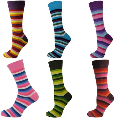 Novelty Funky Stripey Rainbow ANKLE Socks Men & Women Sizes *Various Designs • $5.41