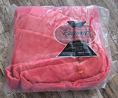 Vintage MCM Regent Miracle Fiber Blanket W/Satin Trim 72x90 • $45