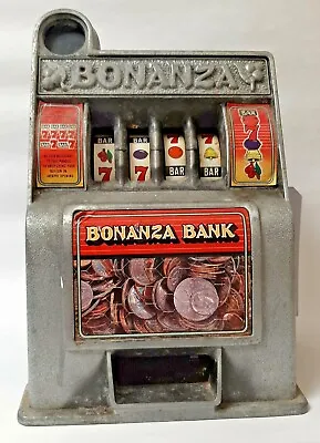 Vintage Bonanza Four Reel Slot Machine Bank Non-functioning Parts Or Repair • $24.99