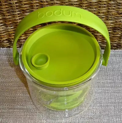 BODUM 'COOL' Ice Bucket With Tongs - Avocado Green • £12.99