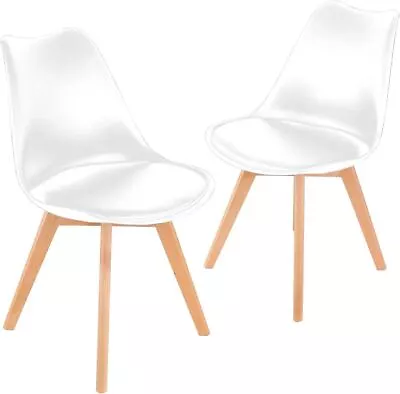 Set Of 2 Mid Century Modern DSW Dining Side Chair Wood Legs • $57.50