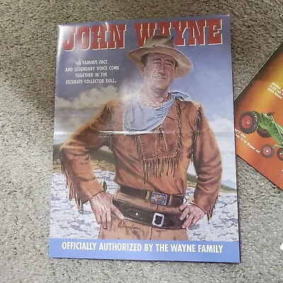 RARE Franklin Mint John Wayne Hondo Statue Figurine Doll Brochure Poster AD Duke • $24.99