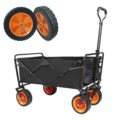 7  Collapsible Wagon Wheel Dual Bearing For Outdoor Hand Cart Lawn Mower • $32.33