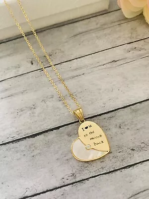 925 Sterling Silver I Love You To The Moon And Back Heart Necklace • $34.02