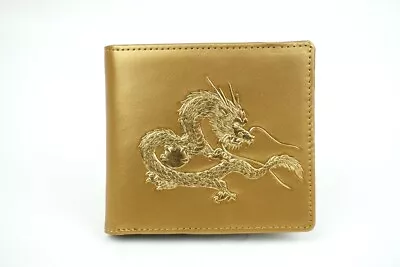 [EMPEROR DRAGON] Billfold Gold Leaf Stamping Cowhide Gold TAKASAGO Craftsmanship • $171