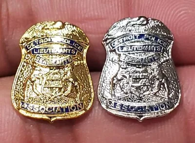 Vintage Detroit Michigan Police Lieutenants Sergeants Association Pins Set Of 2 • $74.99