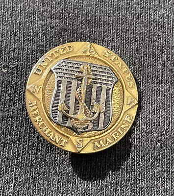 Vintage Sterling Silver WWII Era United States Merchant Marine Pin • $34.99