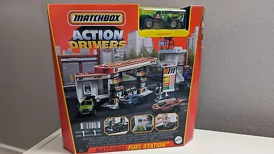 Mattel Matchbox Action Drivers Fuel Station Playset W/Questor OffRoad Truck NIB • $29.99