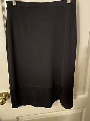 Exclusively Misook Black Skirt Flaw XL L Very Nice Looks Unworn M Altered • $20