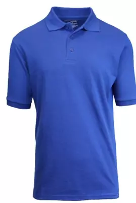 Men's Short Sleeve Pique 3-Button Polo Shirts Colors Summer Breathable Gym NWT • $12.97