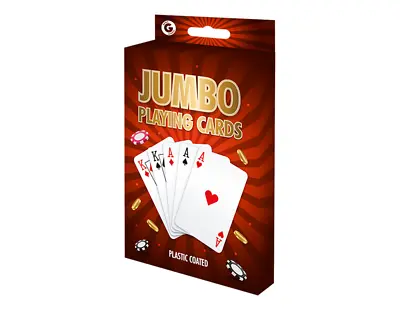 Jumbo Playing Cards Big Deck Extra Large Cards Playing Cards Pack Of 52 Fun New • £2.95