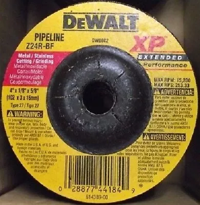 DeWalt DW8802 4  X 1/8  X 5/8  XP Zirconia Abrasive 25pcs. USA • $42