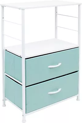 Bedside Furniture & Accent End Table W/ 2 Drawers - Nightstand 2 Shelf Storage • $51.99