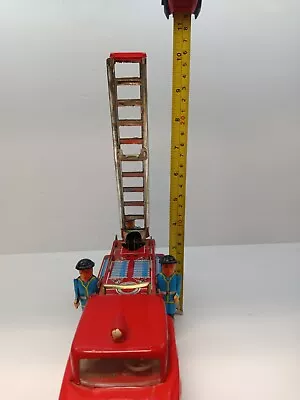 Vintage M-718 Tin Red Fire Engine Ladder Truck Functional • $38