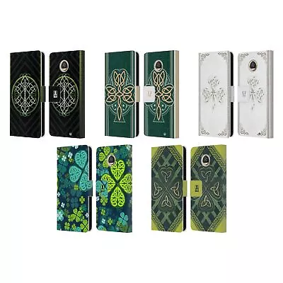 Head Case Designs Celtic Shamrock Leather Book Wallet Case For Motorola Phones • $19.95