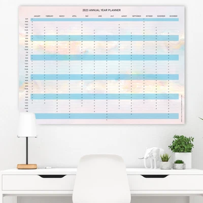 £3.99 • Buy Year Planner Calendar 2023 Annual Large Wall Poster A0 A1 A2 A3 A4