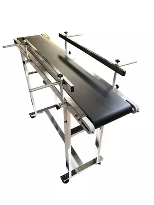 47 X7.8  Conveyor Belt Transfer Machine With Guardrail PVC Motorized Conveyor • $354.38